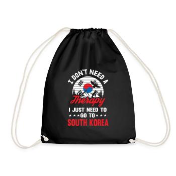 Corée du Sud thérapie South Korea Rétro cadeau - Sac de sport léger - noir - Devant