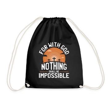 Jésus Proverbe Dieu foi Bible Prière Don - Sac de sport léger - noir - Devant