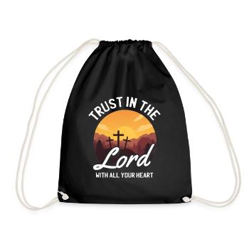 Jésus Proverbe Dieu foi Bible Prière Don - Sac de sport léger - noir - Devant