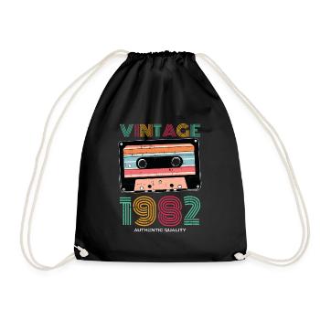 Vintage 1982 82 Anniversaire rétro Millésime cadeau - Sac de sport léger - noir - Devant