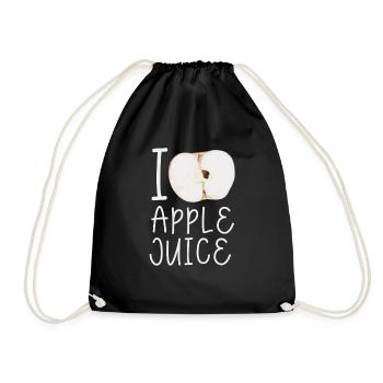 Vintage Apple Juice Fruitarian Vegan Nutrition - Drawstring Bag - black - Front