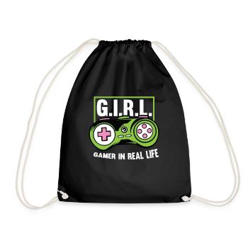 Jeux Gamer Fille Fille Sort Game Cadeau - Sac de sport léger - noir - Devant
