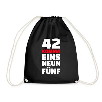 Laufen Läufer Ausdauer Fitness Spruch Geschenk - Turnbeutel - Schwarz - Vorne