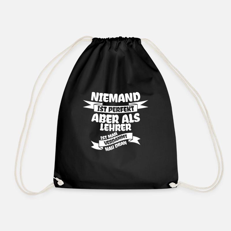 Lehre Lehrer Lehren Lehrerin Spruch Geschenk - Turnbeutel - Schwarz
