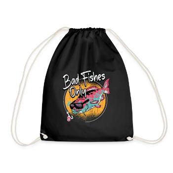 Pêche Maléfique poissons sort Poissons Pêche Cadeau - Sac de sport léger - noir - Devant