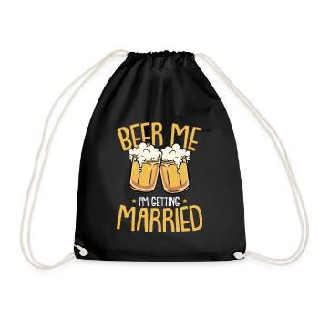 Groom mariés Beuverie bière célibataire cadeau - Sac de sport léger - noir - Devant
