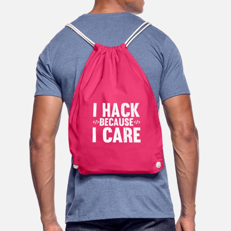 Hacker Hacking Code Computer admin saying gift Drawstring Bag