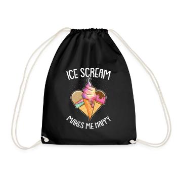 Glace glace glace crème glacée d’été rengaine cadeau - Sac de sport léger - noir - Devant