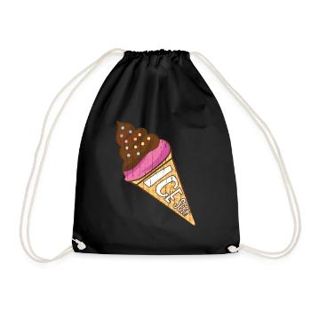 Glace glace glace crème glacée d’été rengaine cadeau - Sac de sport léger - noir - Devant