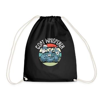 Chèvre ferme chèvres agneau chuchoteur cadeau - Sac de sport léger - noir - Devant