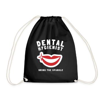 Dental Hygienist Dentistry RDH Dental Assistant - Drawstring Bag - black - Front