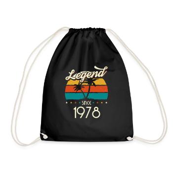 Vintage 1978 78 Anniversaire Rétro Millésime cadeau - Sac de sport léger - noir - Devant