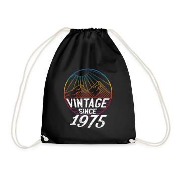Anniversaire 1975 75 Vintage Vintage Vintage Millésime Cadeau - Sac de sport léger - noir - Devant