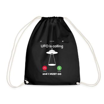 Alien Ufo Außerirdisch Aliens Area Geheim Geschenk - Turnbeutel - Schwarz - Vorne