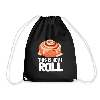 Cinnamon Roll Cinnamon Buns And Cinnamon Swirl - Turnbeutel - Schwarz - Vorne