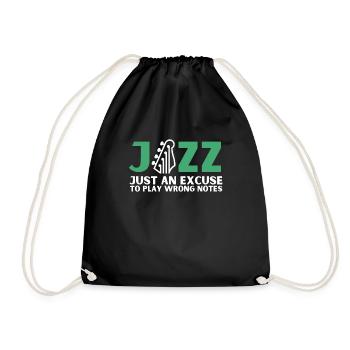Jazz Music Jazz Guitar And Jazz Bassist Apparel - Drawstring Bag - black - Front