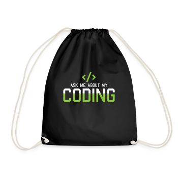 Hacking Programmer Hacker Code Coding Cadeau - Sac de sport léger - noir - Devant