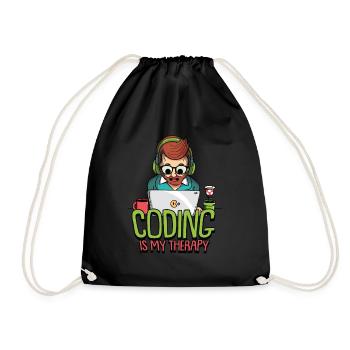 Hacking Programmer Hacker Code Coding Cadeau - Sac de sport léger - noir - Devant