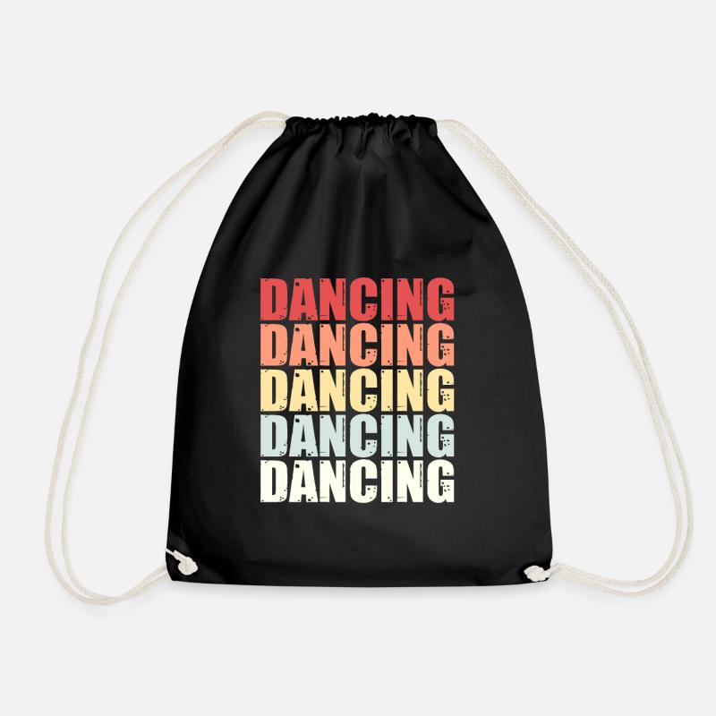 Dancing Tanzen dance queen Spruch Retro Geschenk - Turnbeutel - Schwarz