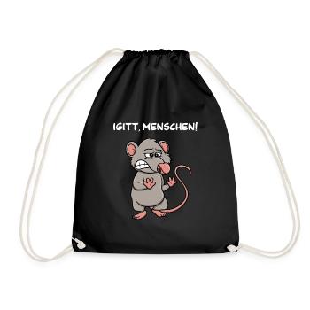 Igitt Menschen Ratte - Turnbeutel - Schwarz - Vorne