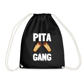Chickpeas Hummus Tahini Falafel Pita And - Drawstring Bag - black - Front