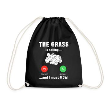 Lawn tractor Ride-on lawn mower The lawn calls - Drawstring Bag - black - Front
