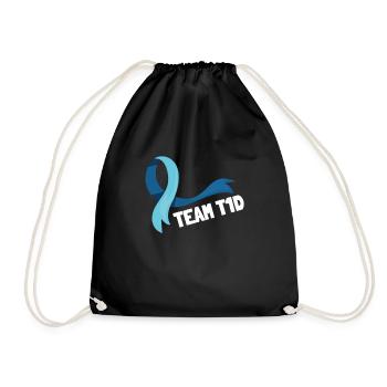 DT1 Sensibilisation au diabète Type 1 Insuline Glucose - Sac de sport léger - noir - Devant