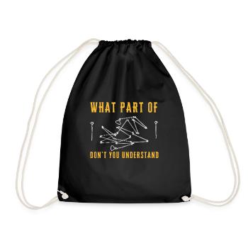 Land Surveying Land Surveyor Topographer And - Drawstring Bag - black - Front