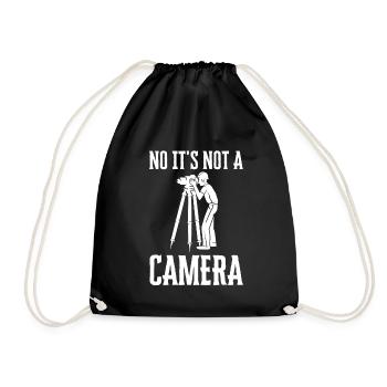 Land Surveying Land Surveyor Topographer And - Drawstring Bag - black - Front