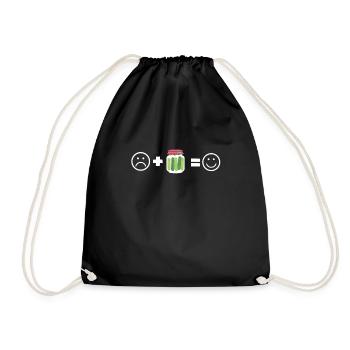 Cornichons Concombre Cornichon Lover Pot de cornichon en conserve - Sac de sport léger - noir - Devant