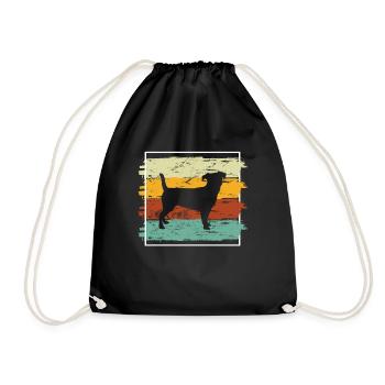 Jack Russel amoureux des chiens Retro vintage Idée cadeau - Sac de sport léger - noir - Devant
