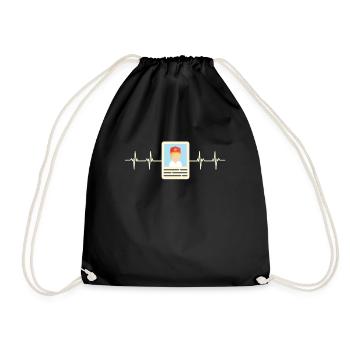 Baseball Card Collector And Baseball Memorabilia - Drawstring Bag - black - Front