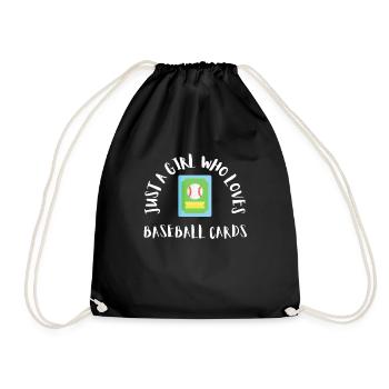 Baseball Card Collector And Baseball Memorabilia - Drawstring Bag - black - Front
