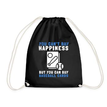 Baseball Card Collector And Baseball Memorabilia - Drawstring Bag - black - Front