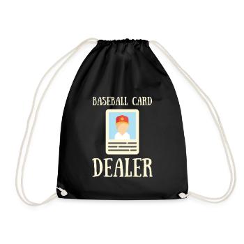 Baseball Card Collector And Baseball Memorabilia - Drawstring Bag - black - Front