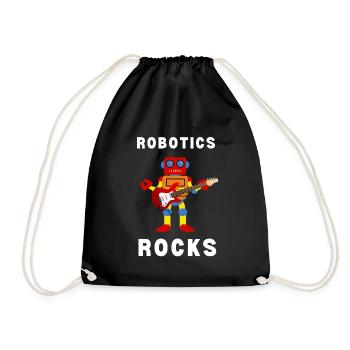 Robotics Robots Droid Builder And Robotics - Turnbeutel - Schwarz - Vorne