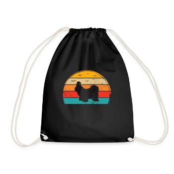 Shih Tzu amoureux des chiens Retro vintage Idée cadeau - Sac de sport léger - noir - Devant