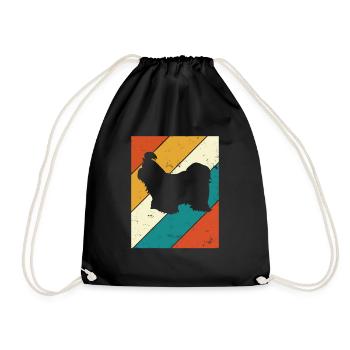 Shih Tzu dog lover Retro vintage Gift idea - Turnbeutel - Schwarz - Vorne