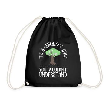 Genealogist Family Historian Genealogy Genealogist - Drawstring Bag - black - Front