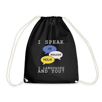 Dual Language Team Bilingual Teacher School Tutor - Turnbeutel - Schwarz - Vorne