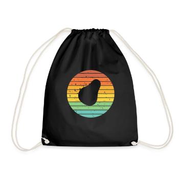 Avocat Vegan Lover Retro Veggie Diet Idée cadeau - Sac de sport léger - noir - Devant