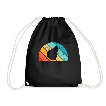 Birne Obst Frucht Birnen Garten Retro Geschenk - Turnbeutel - Schwarz - Vorne