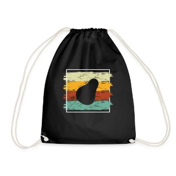 Avocat Vegan Lover Retro Veggie Diet Idée cadeau - Sac de sport léger - noir - Devant