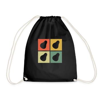 Avocat Vegan Lover Retro Veggie Diet Idée cadeau - Sac de sport léger - noir - Devant