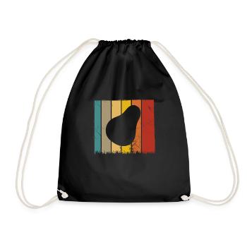 Avocat Vegan Lover Retro Veggie Diet Idée cadeau - Sac de sport léger - noir - Devant