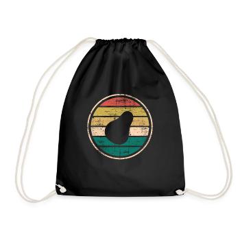 Avocat Vegan Lover Retro Veggie Diet Idée cadeau - Sac de sport léger - noir - Devant