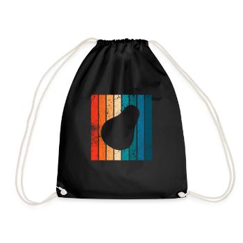 Avocat Vegan Lover Retro Veggie Diet Idée cadeau - Sac de sport léger - noir - Devant