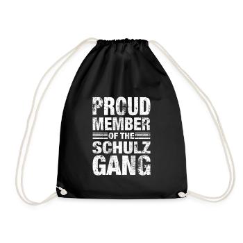 Schulz Stolz Team Familie Geschenk - Turnbeutel - Schwarz - Vorne