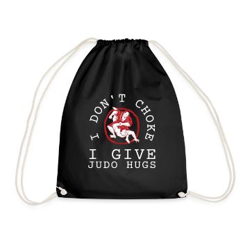 Judo Judoka Jiu Jitsu And Taekwondo Martial Arts - Drawstring Bag - black - Front