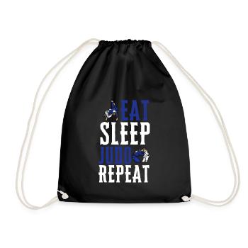 Judo Judoka Jiu Jitsu And Taekwondo Martial Arts - Drawstring Bag - black - Front
